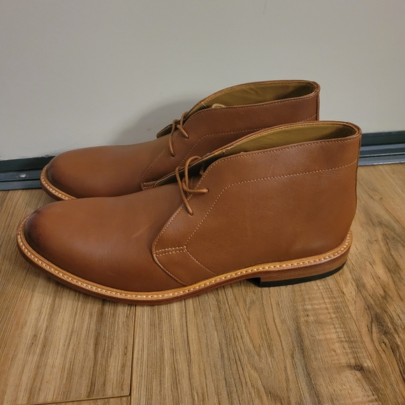 Clarks Bostonian Light Brown Leather Men's Boot - Picture 5 of 9